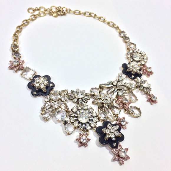 J. Crew Jewelry - J.Crew Night Flower Crystal Statement Necklace